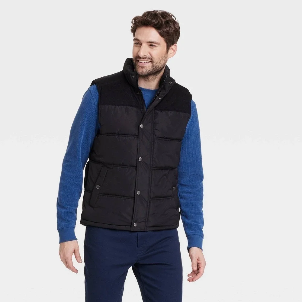 Goodfellow & Co‎ Black Puffer Vest Men's Small NWT